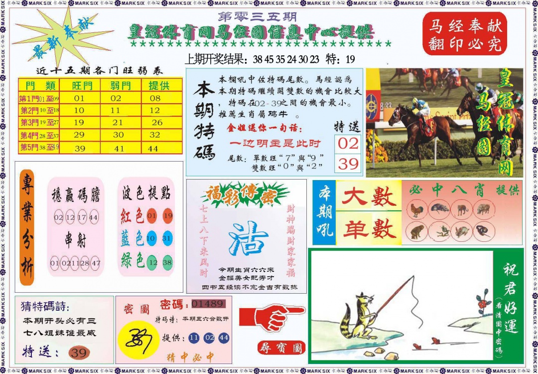 035期体育网马经图[图]