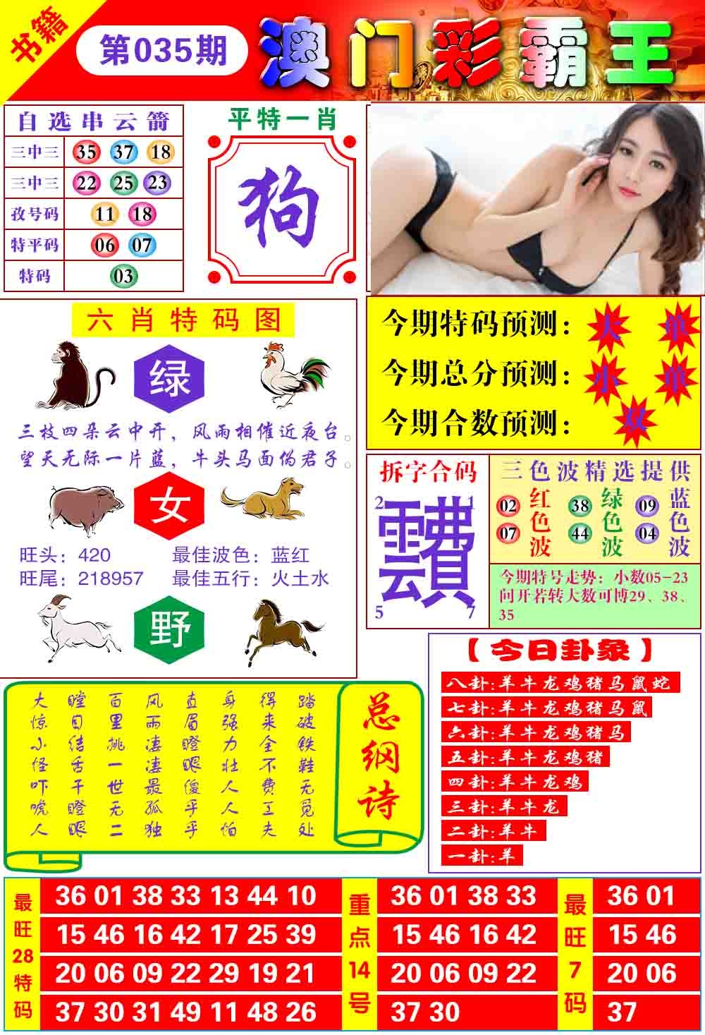 035期澳门彩霸王[图]