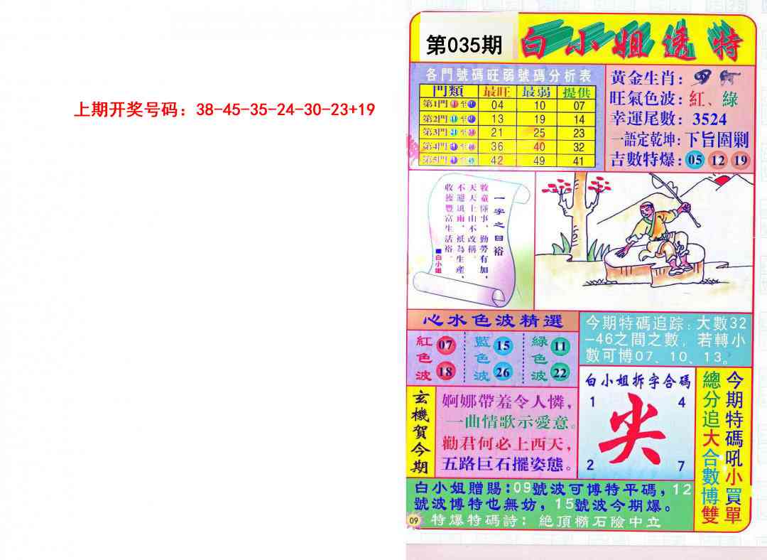 035期白小姐透特[图]