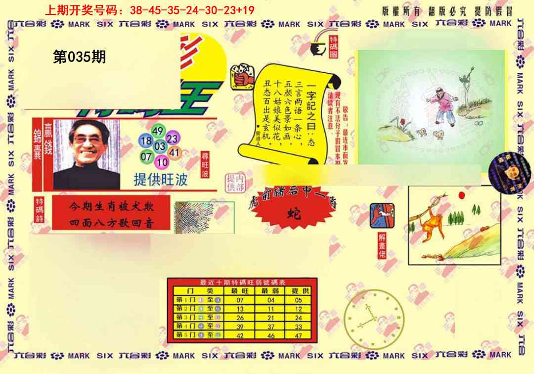035期心水特码(信封)[图]